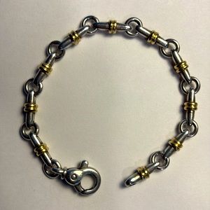 Tiffany &Co Sterling Silver and Gold Bit bracelet